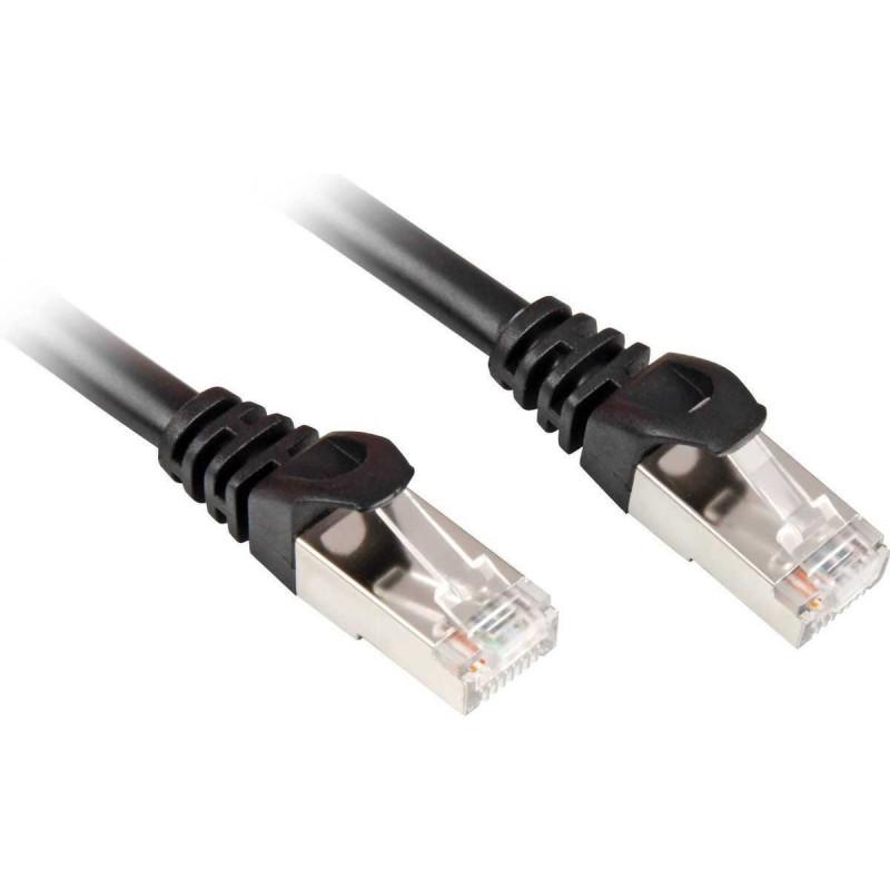 Sharkoon RJ45 CAT.6a SFTP 1,5m Juoda