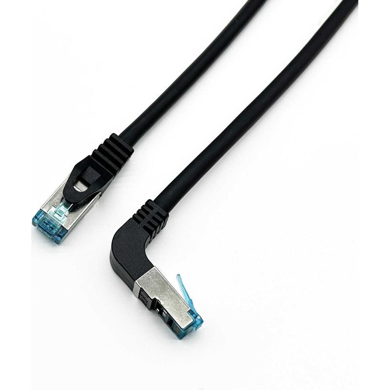 EQUIP Patch S / FTP Cat6A LSZH Kampinis 2m Juodas