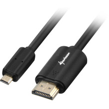 „Sharkoon“ laidas HDMI į mikro HDMI 4K 1,5 m juodas