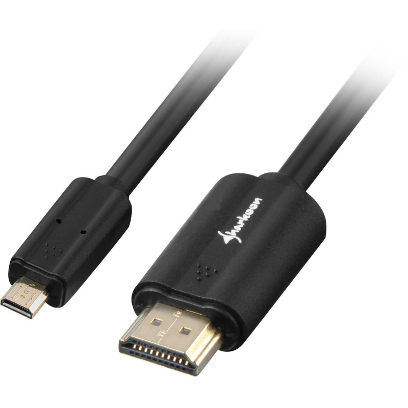 „Sharkoon“ laidas HDMI į mikro HDMI 4K 1,5 m juodas