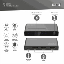 DIGITUS Splitter HDMI 3-port 4K 60Hz DS-55336