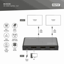 DIGITUS Splitter HDMI 3-port 4K 60Hz DS-55336