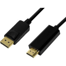 Logilink Kabelinis adapteris LogiLink CV0127 DisplayPort 1.2 – HDMI 1.4, 2m
