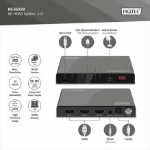 DIGITUS Daliklis HDMI 3-port 8K 60Hz DS-55339 DIGITUS Daliklis HDMI 3-port 8K 60Hz DS-55339
