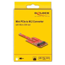 DELOCK Converter Mini PCIe M.2 Key B Slot + Micro SIM Slot DELOCK Converter Mini PCIe M.2 Key B Slot + Micro SIM Slot