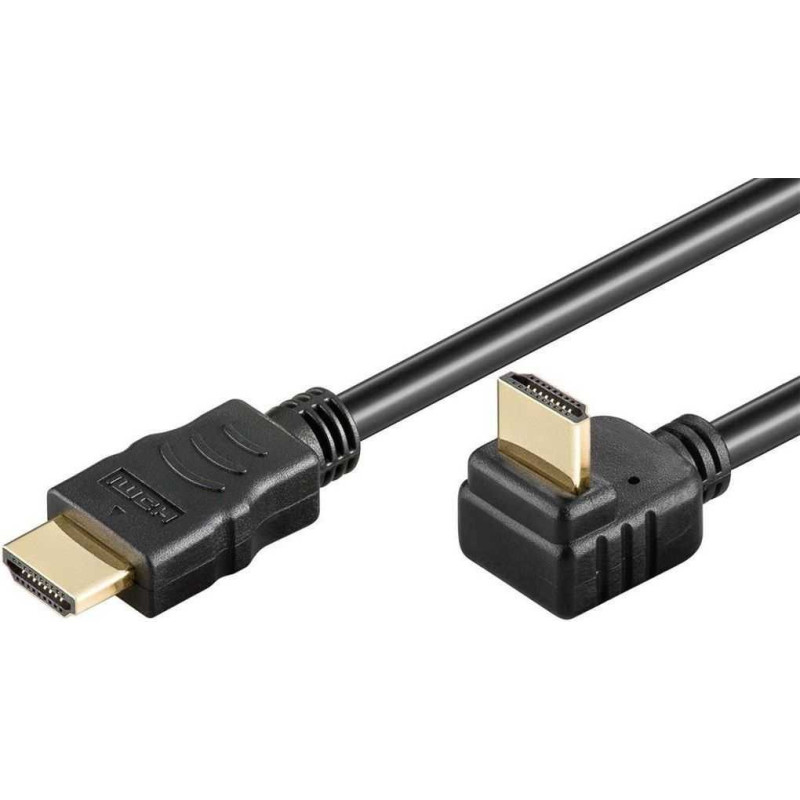 Techly kabelis HDMI Techly HDMI / HDMI V1.4 M / M Ethernet, kampinis, 5m, juodas