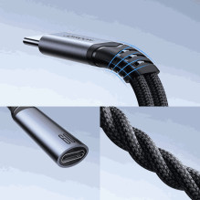 Joyroom Adapteris SY-C03 USB-C 2x USB-C juodas