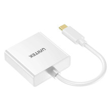 UNITEK Adapteris USB-C DVI FHD 60Hz 0.15m Balta