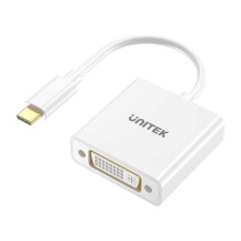UNITEK Adapteris USB-C DVI FHD 60Hz 0.15m Balta