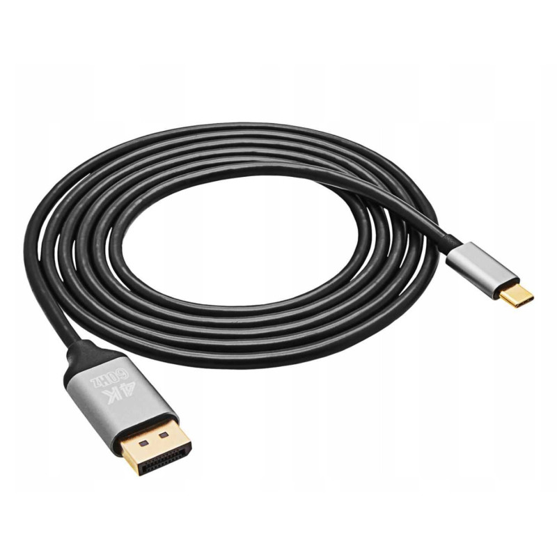 Akyga AK-AV-16 USB-C / DisplayPort 1.8m Juoda