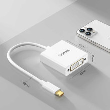 UNITEK Adapteris USB-C DVI FHD 60Hz 0.15m Balta