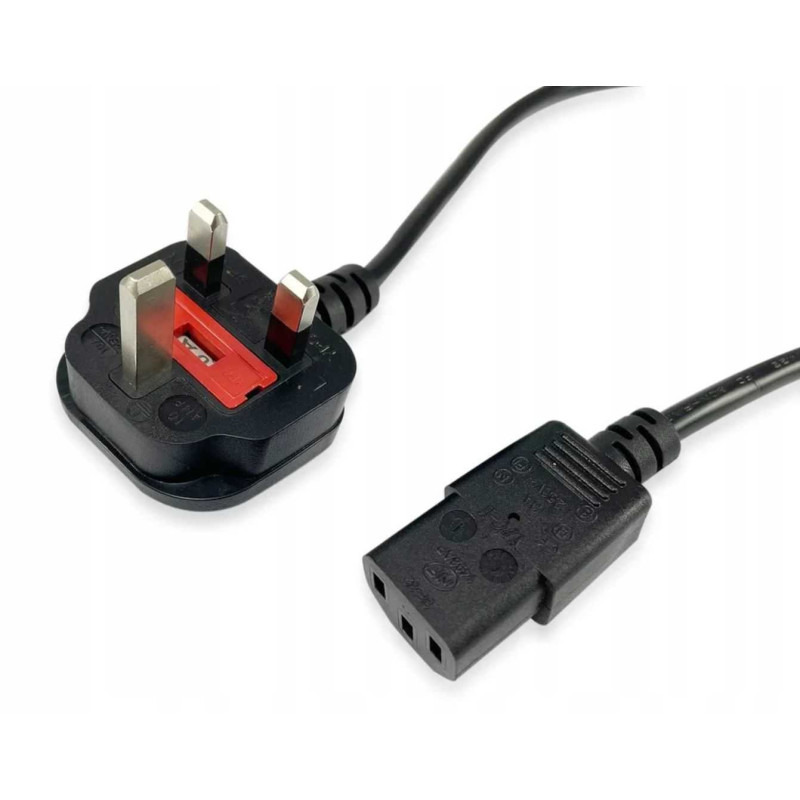 EQUIP 112300 BS1363 / C13 2m Juoda
