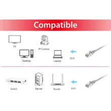 EQUIP Cat.6 S / FTP Patch Cable 1 m Grey (605500) EQUIP Cat.6 S / FTP Patch Cable 1 m Grey (605500)