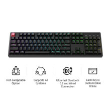 Komp klaviatūra belaidė Keychron K10 Version 2 juoda Komp klaviatūra belaidė Keychron K10 Version 2 juoda