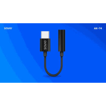 Savio Adapter audio AK-74 USB-C Jack 3,5mm Savio Adapter audio AK-74 USB-C Jack 3,5mm
