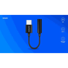Savio Adapter audio AK-74 USB-C Jack 3,5mm Savio Adapter audio AK-74 USB-C Jack 3,5mm