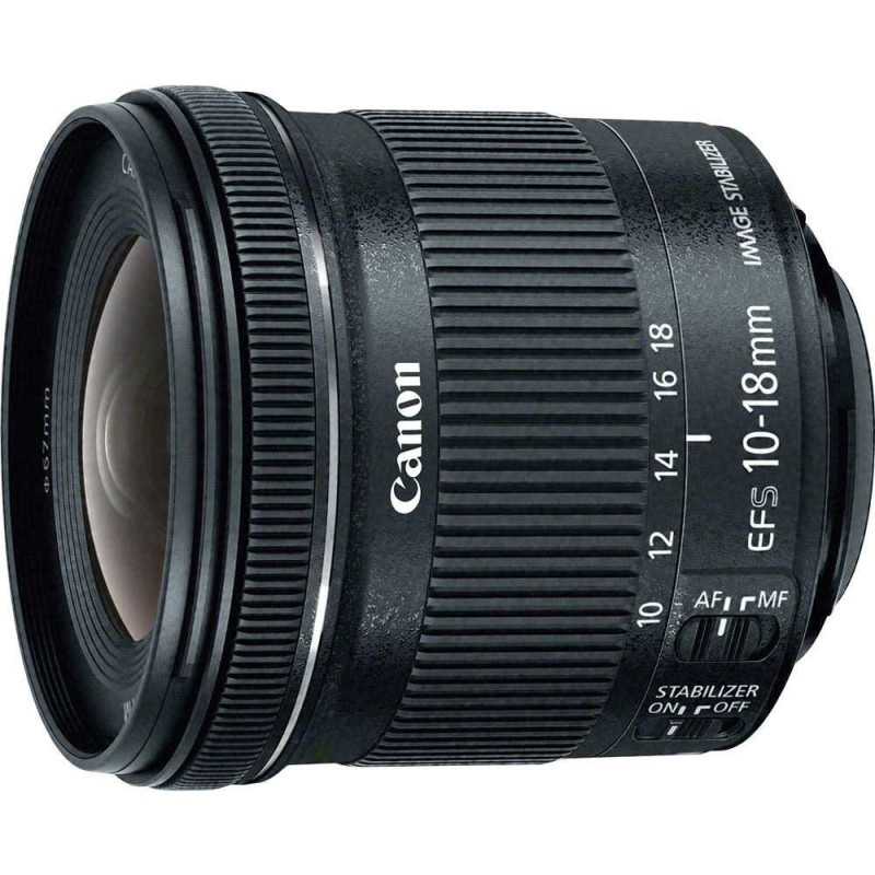 „Canon EF-S10-18MM IS STM“ + EW-73C + LC rinkinys