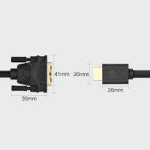 Ugreen 30116 HDMI - DVI cable 4K 60Hz 30AWG Ugreen 30116 HDMI - DVI cable 4K 60Hz 30AWG