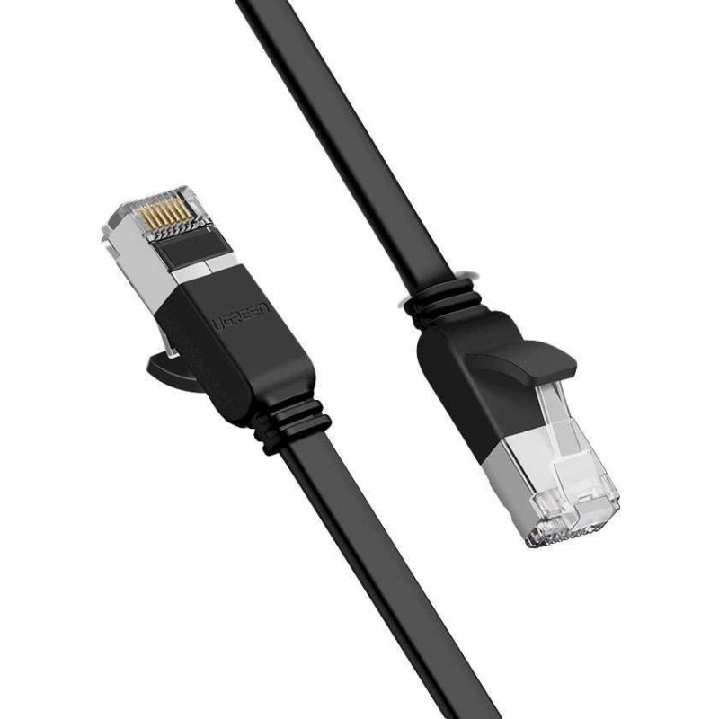 Ugreen Ethernet jungiamasis kabelis RJ45 Cat 6 UTP 1000Mbps 1m juodas