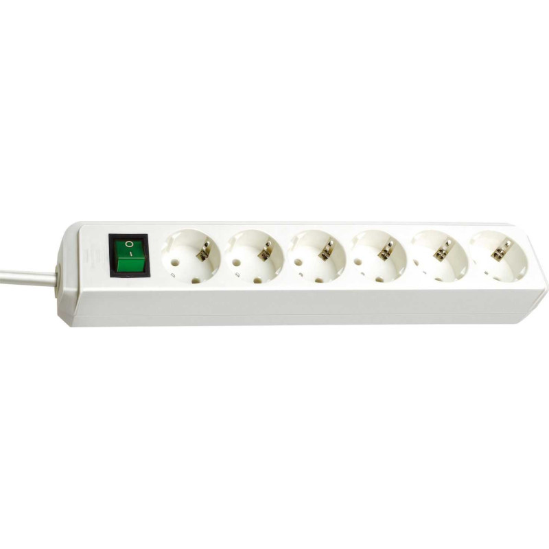 Brennenstuhl Eco S 6x 3m Balta