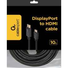 „Gembird DisplayPort“ į HDMI kabelis, 10 m, juodas „Gembird DisplayPort“ į HDMI kabelis, 10 m, juodas