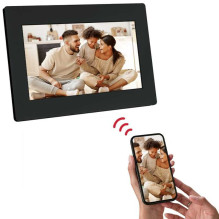 „Agfaphoto APF700WIFI“ skaitmeninis nuotraukų rėmelis su prijungimu, 7 colių, juodas „Agfaphoto APF700WIFI“ skaitmeninis nuotraukų rėmelis su prijungimu, 7 colių, juodas