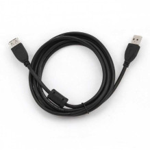 AmberIn USB 2.0 kabelis M / F 1.8m juodas