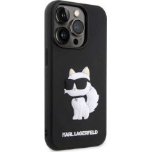 Karl Lagerfeld „Rubber Choupette 3D iPhone 14 Pro Max“ juodas