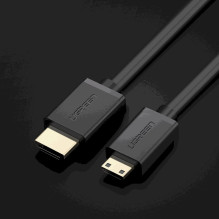 Ugreen 11167 HDMI - mini HDMI cable 19 pin 2.0v 4K 60Hz 30AWG 1.5m Black Ugreen 11167 HDMI - mini HDMI cable 19 pin 2.0v 4K 60Hz 30AWG 1.5m Black