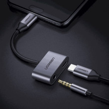 Ugreen 50596 1.5A USB-C į USB-C / 3.5 mm garso lizdas Ugreen 50596 1.5A USB-C į USB-C / 3.5 mm garso lizdas