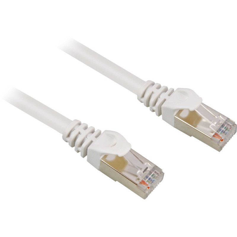 Sharkoon RJ45 CAT6 SFTP 0,25 m balta