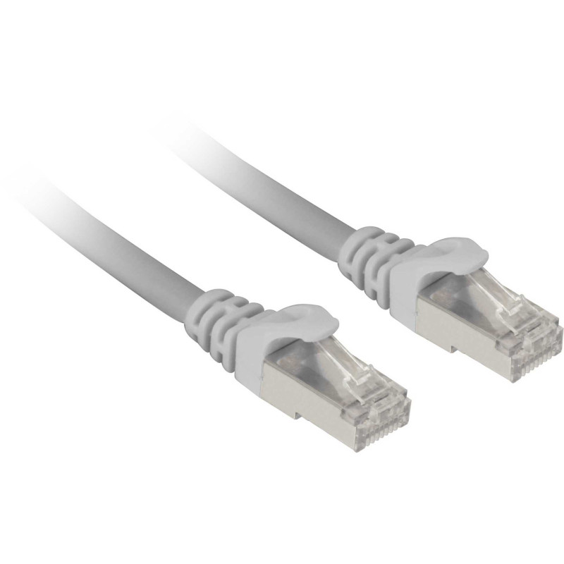 Sharkoon Patch RJ-45 SFTP Cat7a žalias kabelis 5 m pilkas