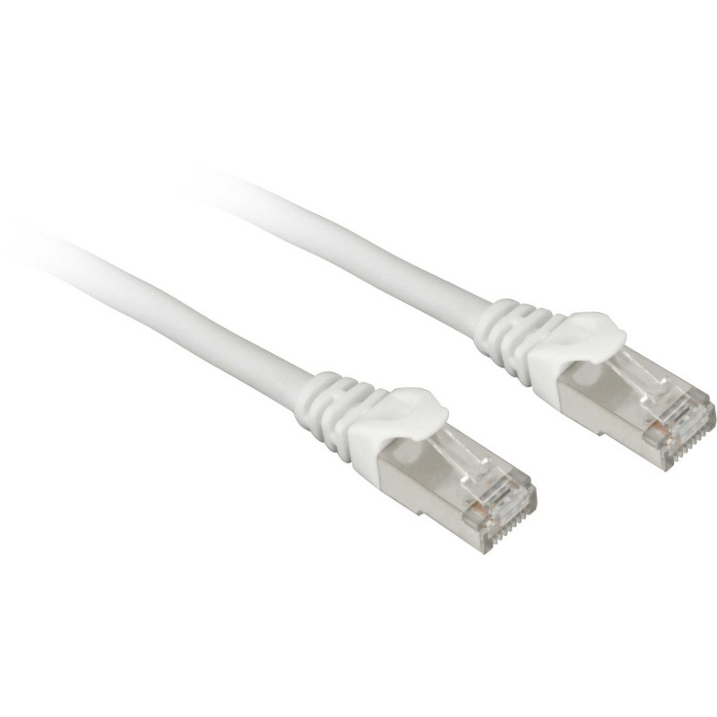 Sharkoon Patch RJ-45 SFTP Cat7a žalias kabelis 1 m baltas