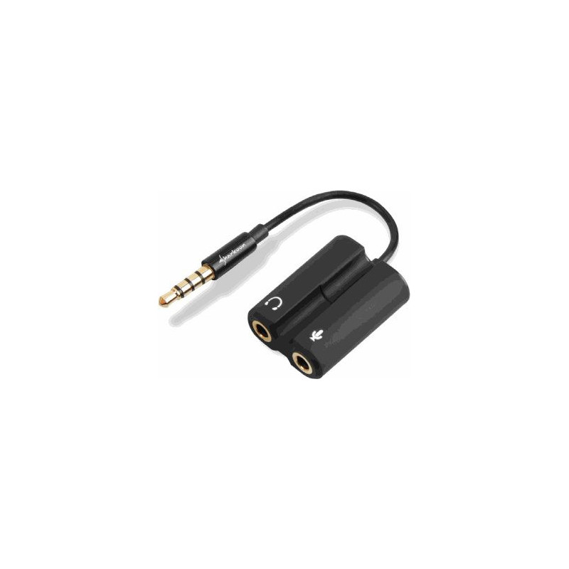Sharkoon Headphone jack adapter PMP35 Black