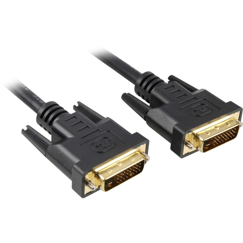 Sharkoon DVI-D į DVI-D (24+1) kabelis, 2 m, juodas