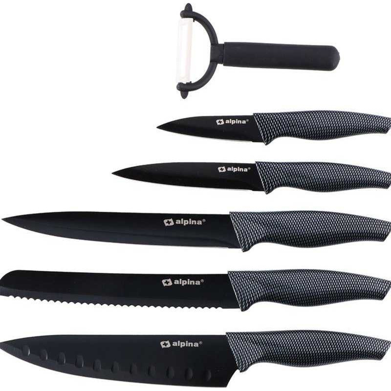 Alpina Alpina Alpina - INOX stainless steel knife set 6 pcs. (black)