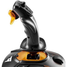„Thrustmaster T.16000M“ skrydžio valdymo sistemos valdymo svirtis, skirta kompiuteriui, juoda