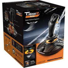 „Thrustmaster T.16000M“ skrydžio valdymo sistemos valdymo svirtis, skirta kompiuteriui, juoda