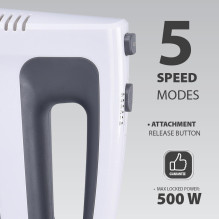 Hand mixer MAESTRO MR-502 500W White, Black Hand mixer MAESTRO MR-502 500W White, Black