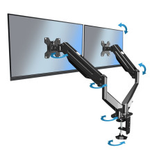 Esperanza ERW020 Gas desk mount for two monitors 17-27'' up to 6kg Esperanza ERW020 Gas desk mount for two monitors 17-27'' up to 6kg