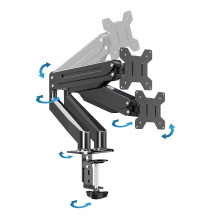 Esperanza ERW020 Gas desk mount for two monitors 17-27'' up to 6kg Esperanza ERW020 Gas desk mount for two monitors 17-27'' up to 6kg