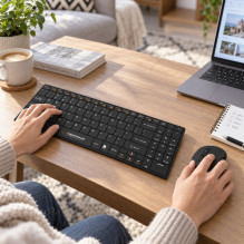 Esperanza EK122K klaviatūra RF belaidė QWERTY juoda