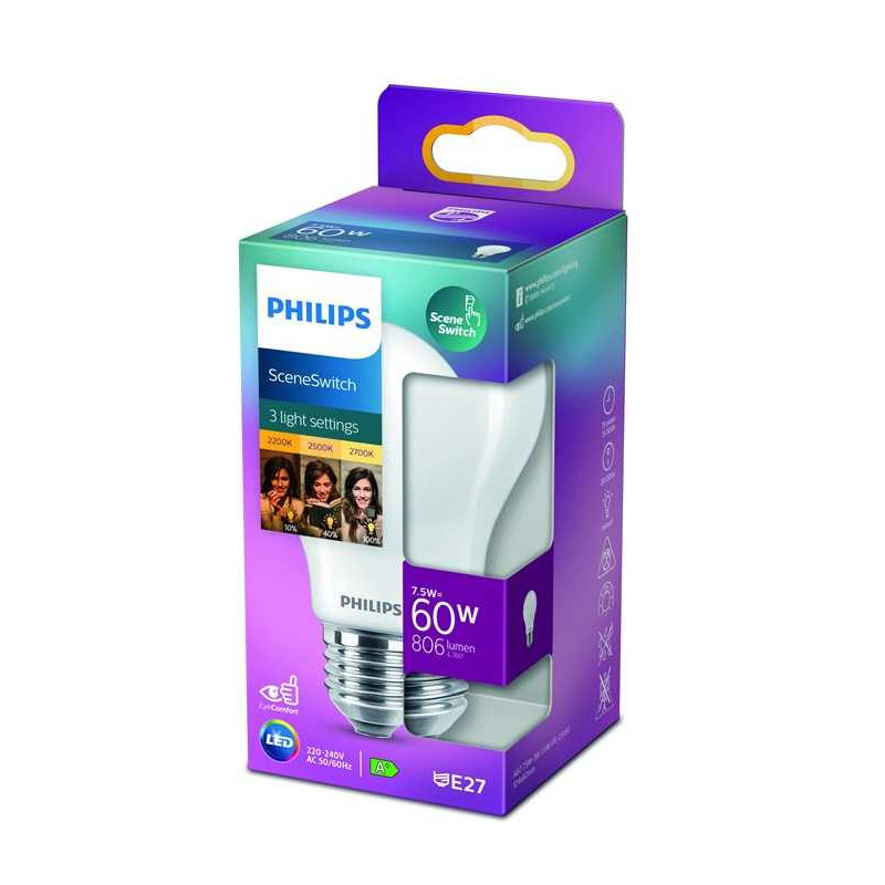 Philips LED CLASSIC SSW 60W A60 E27WWFR ND 1PF / 10