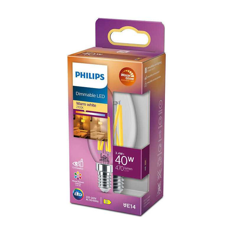 Philips LED classic 40W B35 E27 CL WGD90 SRT4