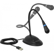 DELOCK USB žąsies kaklo adapteris (65871), juodas