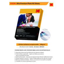 Kodak Ultra Premium Photo Paper 280g High Gloss 10 x 15 cm 60 Sheets Kodak Ultra Premium Photo Paper 280g High Gloss 10 x 15 cm 60 Sheets