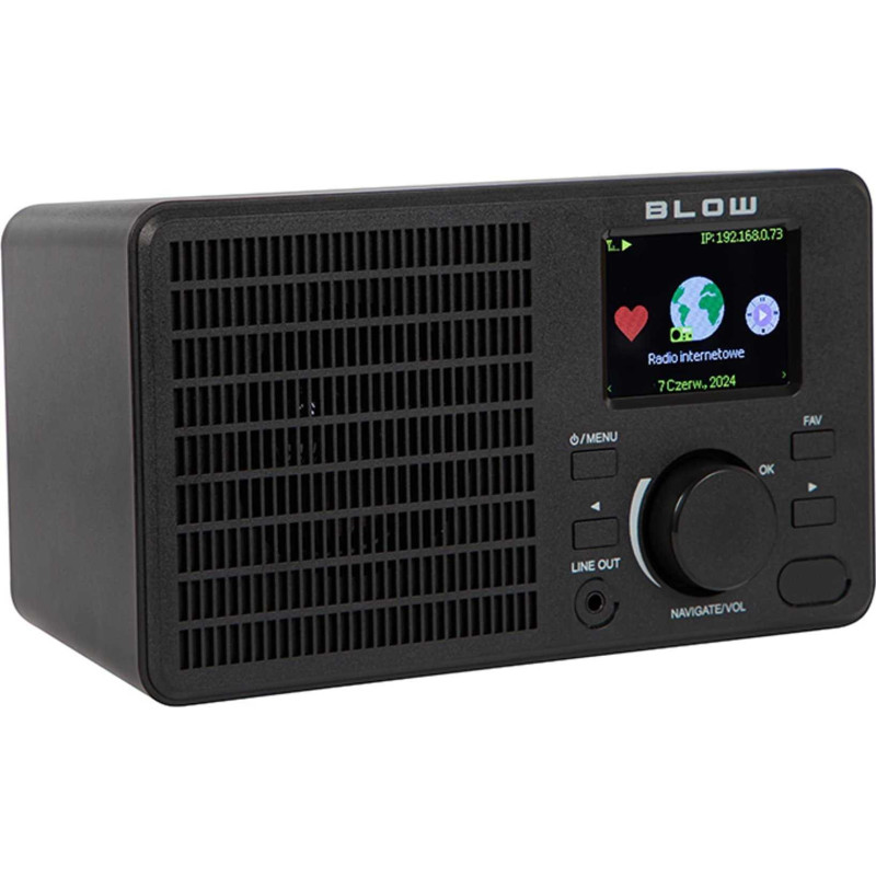 „Blow RI 1“ interneto radijas su WiFi BT, juodas