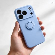Case for iPhone 18 Pro Max / 17 Pro Max Silicone Ring light blue