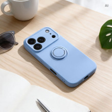 Case for iPhone 18 Pro Max / 17 Pro Max Silicone Ring light blue