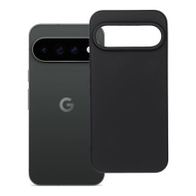 Juodas silikoninis dėklas, skirtas Google Pixel 11 Pro XL